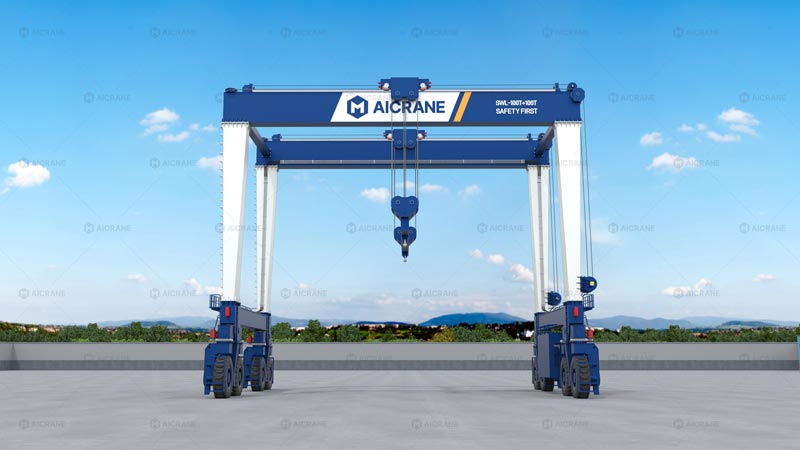 RTG Grúa Birraíl con Ocho Ruedas y Más