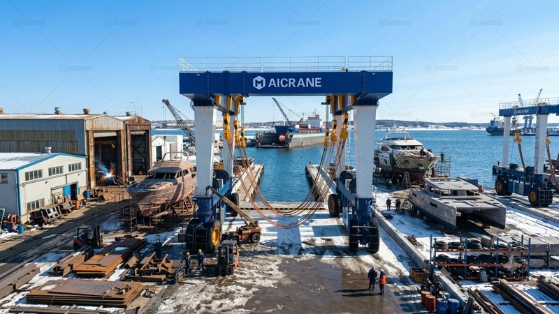 Construcción y Reparación Naval con Grúas Pórticos Marinas de Diferentes Tamaños: mejora la seguridad del personal técnico