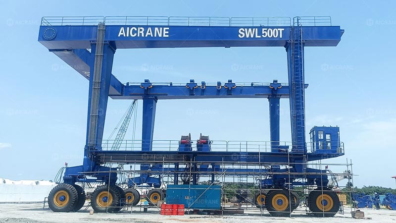 Grúa Pórtico para Embarcaciones de 500 Toneladas - Ensamblaje de bloques de barcos en astillero en Nigeria